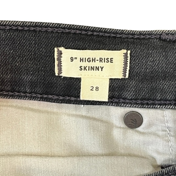 Madewell 9” High Rise Skinny Jean. Black / Grey Size 28 #833 - Picture 7 of 9